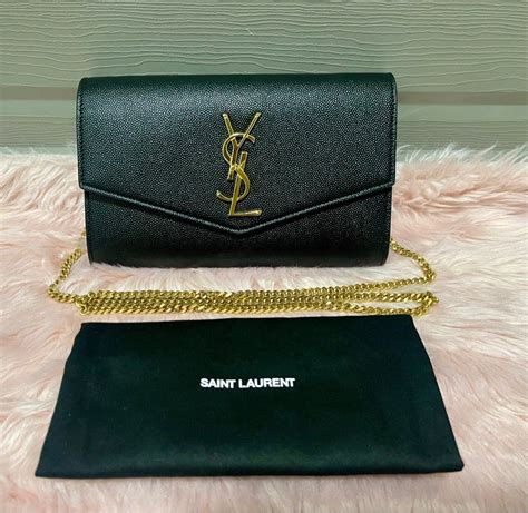 ysl wallet on chain black|YSL uptown wallet on chain.